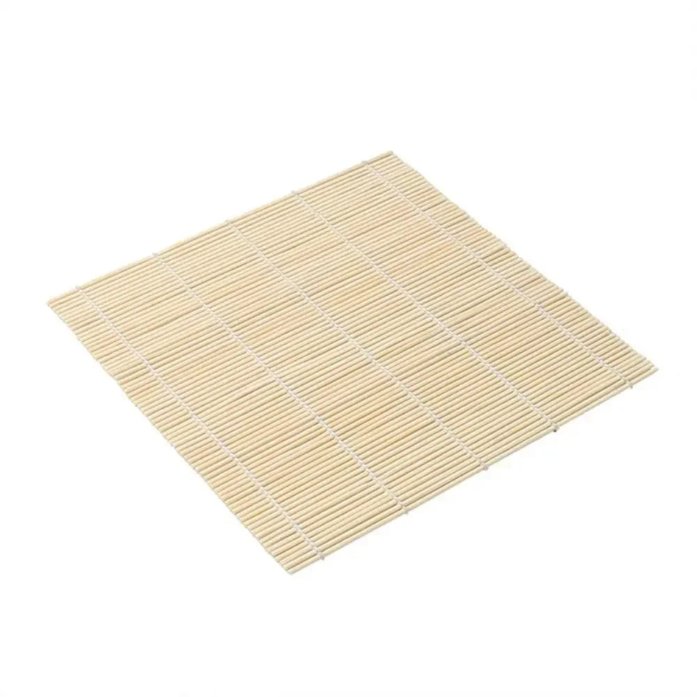 Exquisite Bamboo Sushi Mat with White Finish Seaweed Rice Roll Curling Non Stick Japanese Style Kitchen Essential Sushi Making Quick Pick Grocers